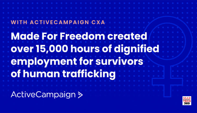 Made For Freedom uses ActiveCampaign CXA to Create Over 15,000 Hours of Dignified Employment for Survivors of Human Trafficking